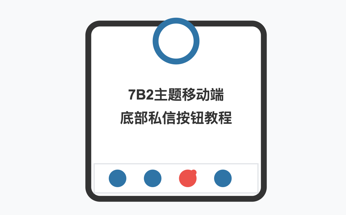 WordPress 7B2主题教程：如何在移动端底部菜单添加私信按钮（附通知功能）